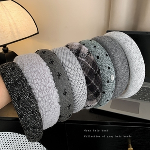 格雷系发箍女高颅顶复古发卡2025新款 洗脸头箍头饰 高级感洋气时尚