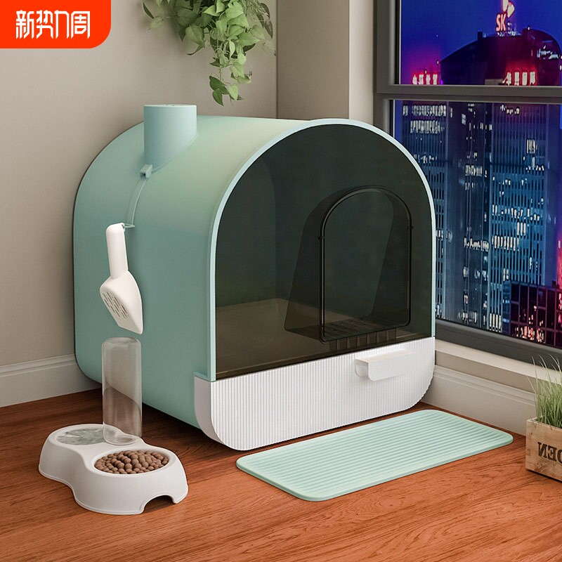 猫砂盆超大号51斤狗沙砂盆布偶猫布偶巨型半自动缅因猫猫砂盆隔臭