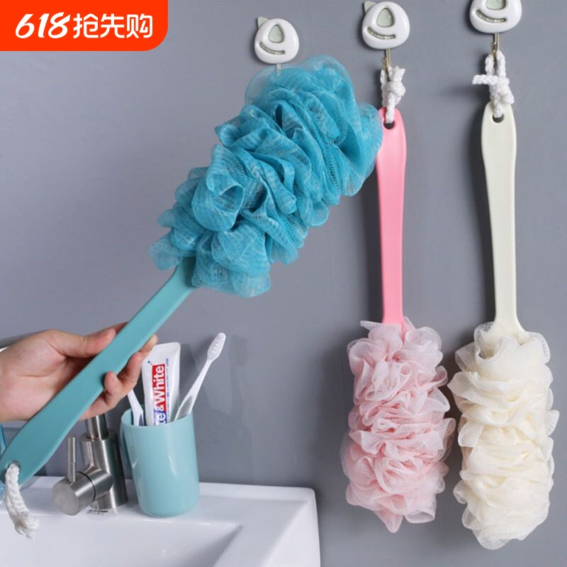 长柄浴花大号洗澡搓背沐浴球成人搓澡神器搓澡巾沐浴软毛浴刷手柄