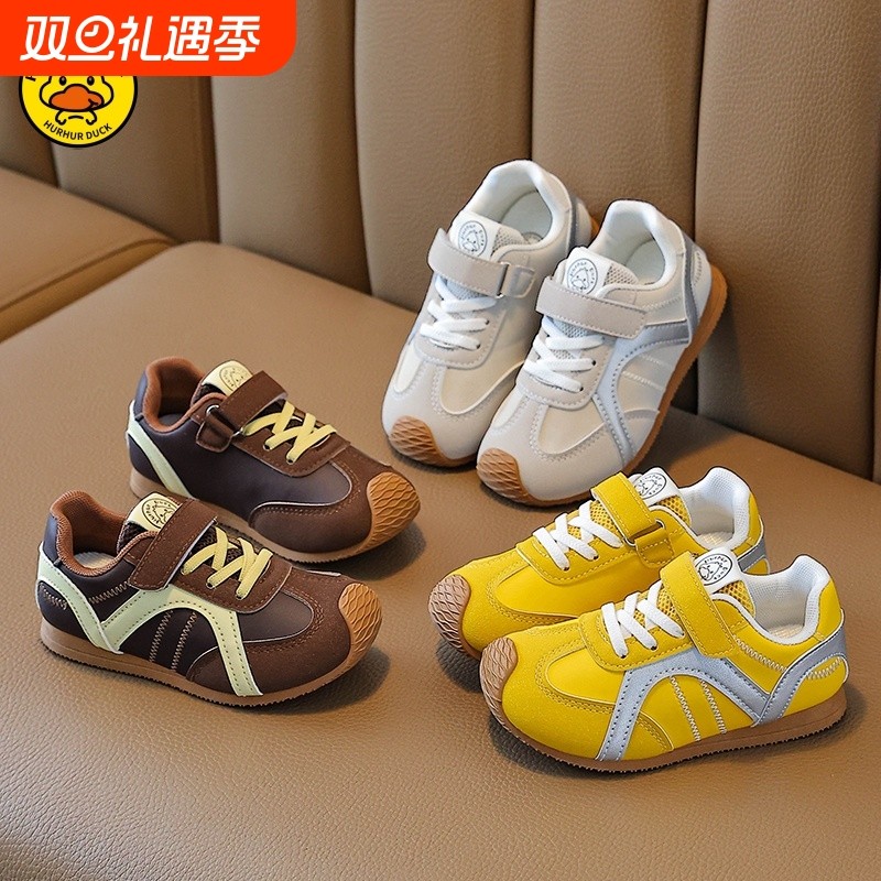 小黄鸭童鞋儿童阿甘鞋秋季新款幼儿园室内鞋男童运动鞋宝宝女童鞋