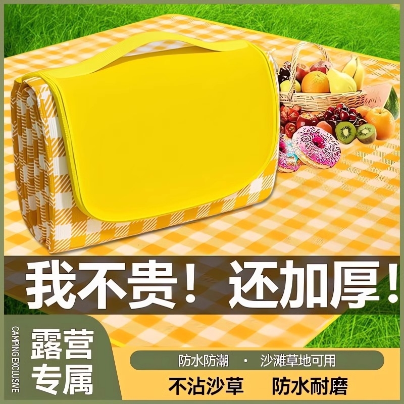 野餐垫防潮垫加厚户外野炊野营沙滩帐篷地垫坐垫防水草坪垫子便携
