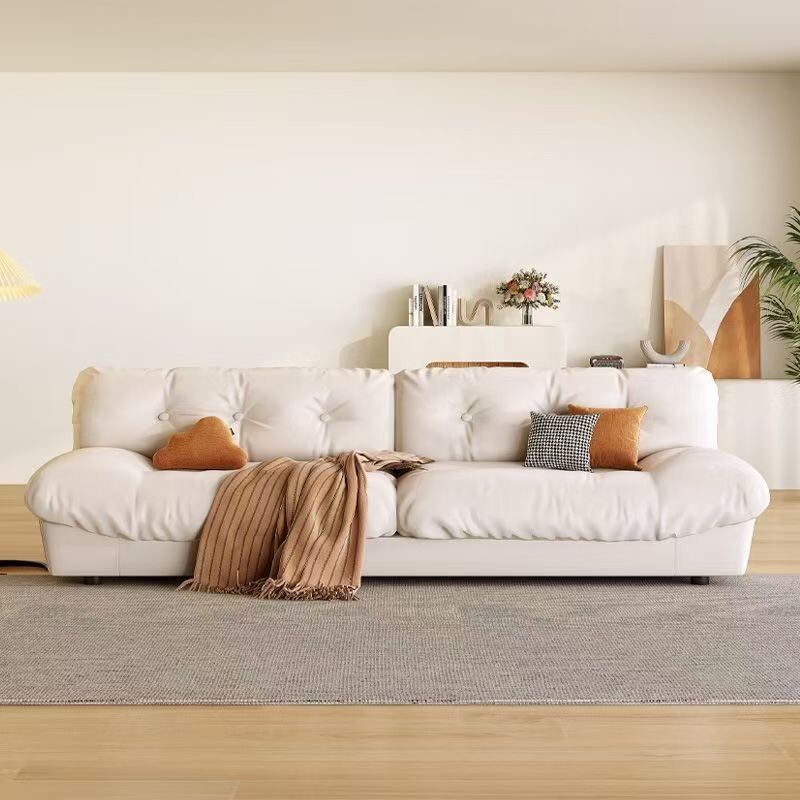 云朵沙发客厅小户型双三人出租房直排简约现代奶油风卧室布艺沙发