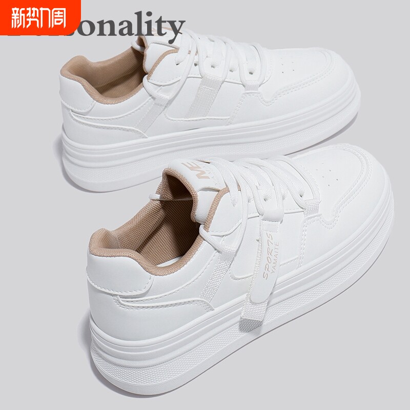 运动鞋子女2025秋冬季新款运动鞋厚底百搭爆款老爹鞋休闲板鞋圆头