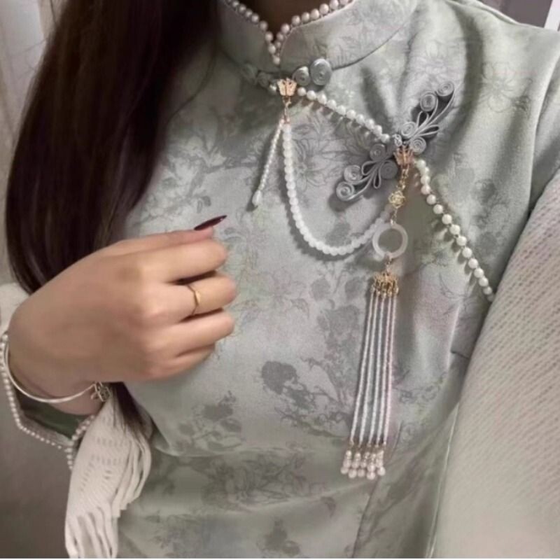 轻奢流苏旗袍压襟女胸针古风汉服百搭配饰中国风茶服装饰民族风