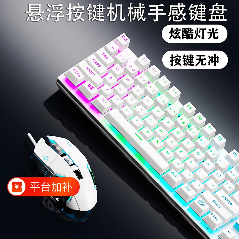 台式电脑键盘笔记本外接鼠标键鼠套装静音机械手感通用电竞游戏