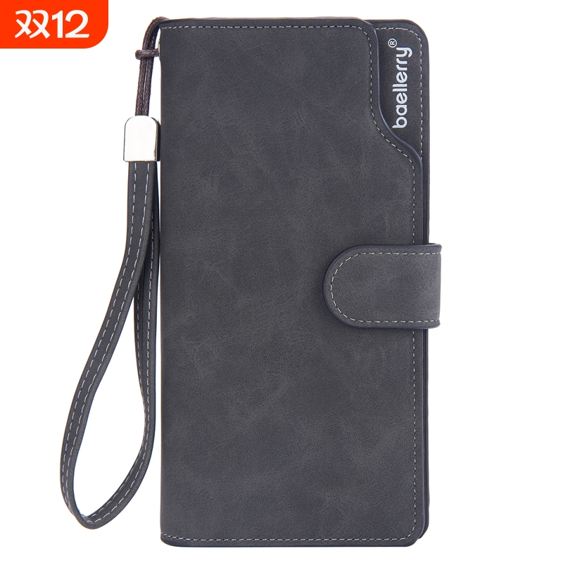 钱包男长款拉链皮夹大容量手拿包多卡位手机一体卡包男士钱夹证件