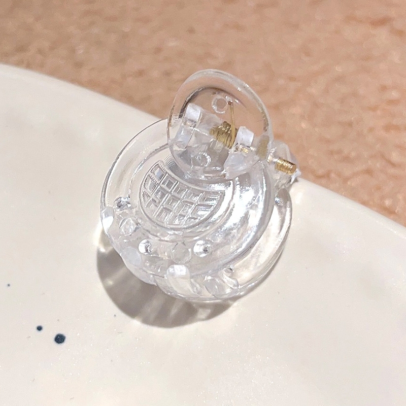 奶油胶发夹diy小号刘海夹透明