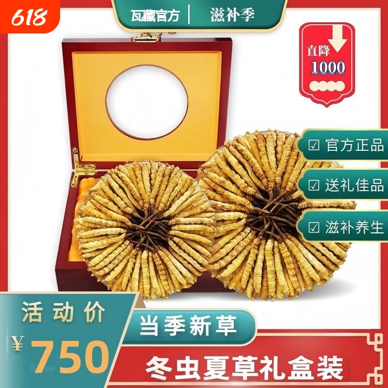 冬虫夏草正品正宗虫草整草头期干货非那曲西藏断草养生滋补礼盒装