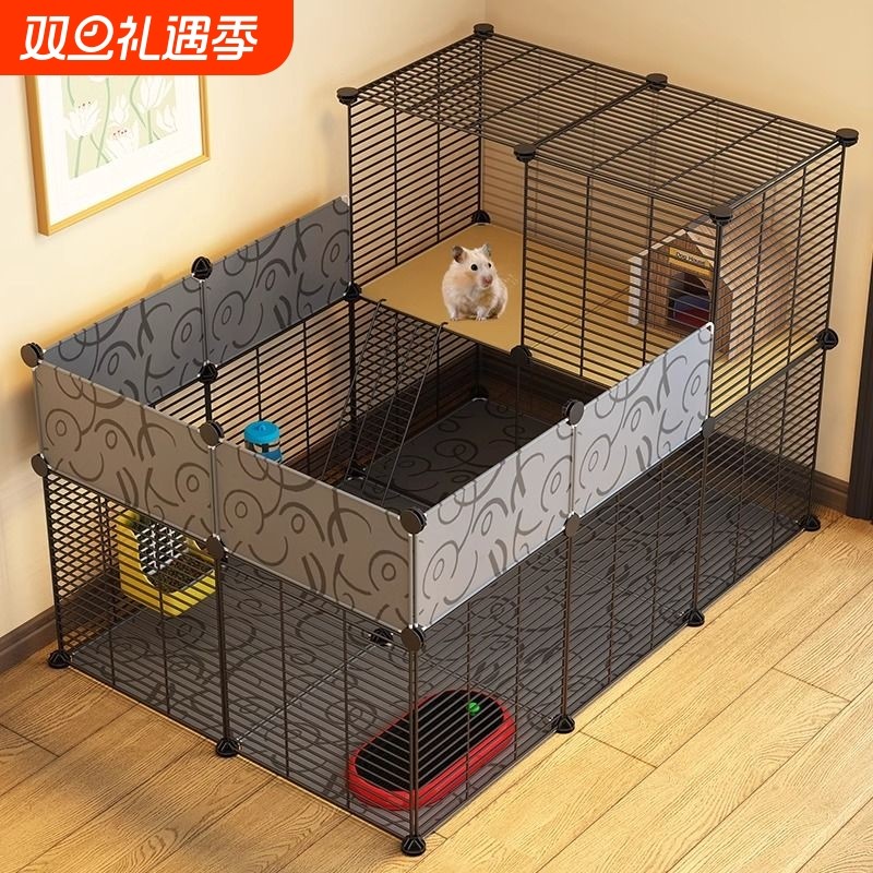 松鼠笼龙家用拼接加密宠物超大笼子龙猫花枝侏儒厕所双层别墅仓鼠