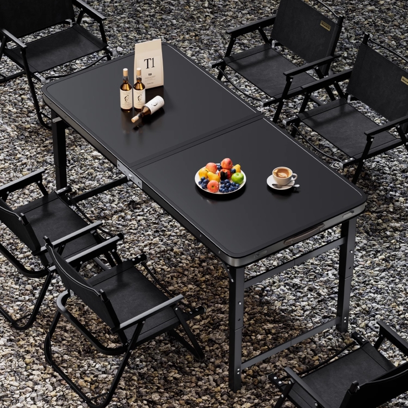 户外折叠桌夜市摆摊地摊便捷式折叠桌室外露营餐桌加厚铝合金桌子