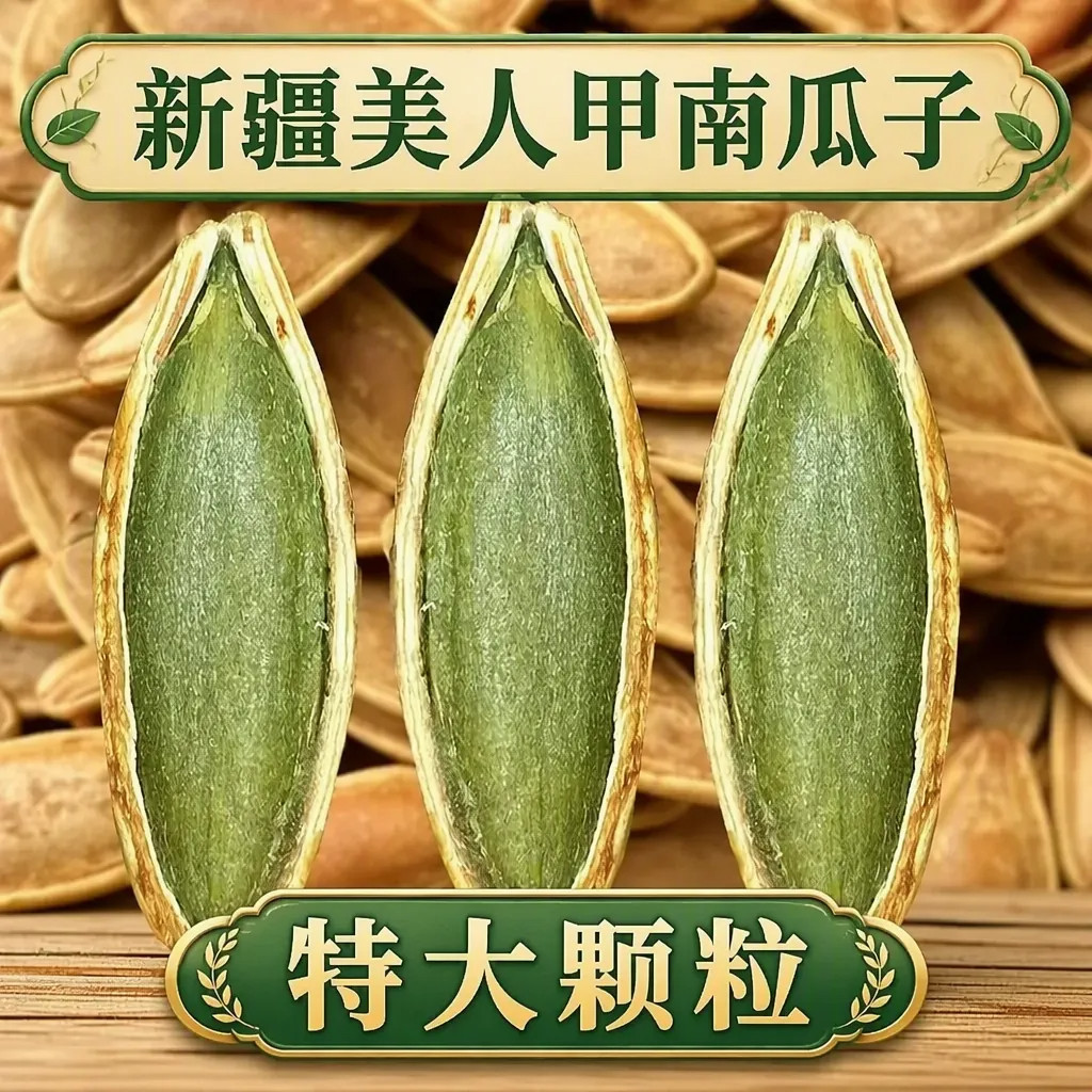 新货大颗粒美人甲南瓜子原味炒熟长粒椒盐南瓜籽零食批发散装独立