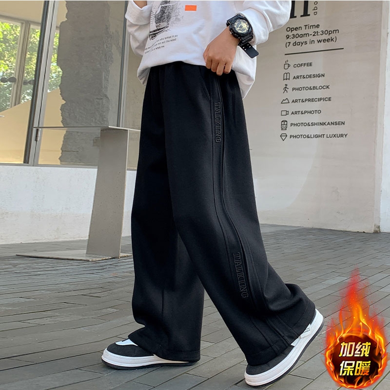 男童冬装裤子秋冬款2025新款运动大儿童长裤冬季一体加绒加厚休闲