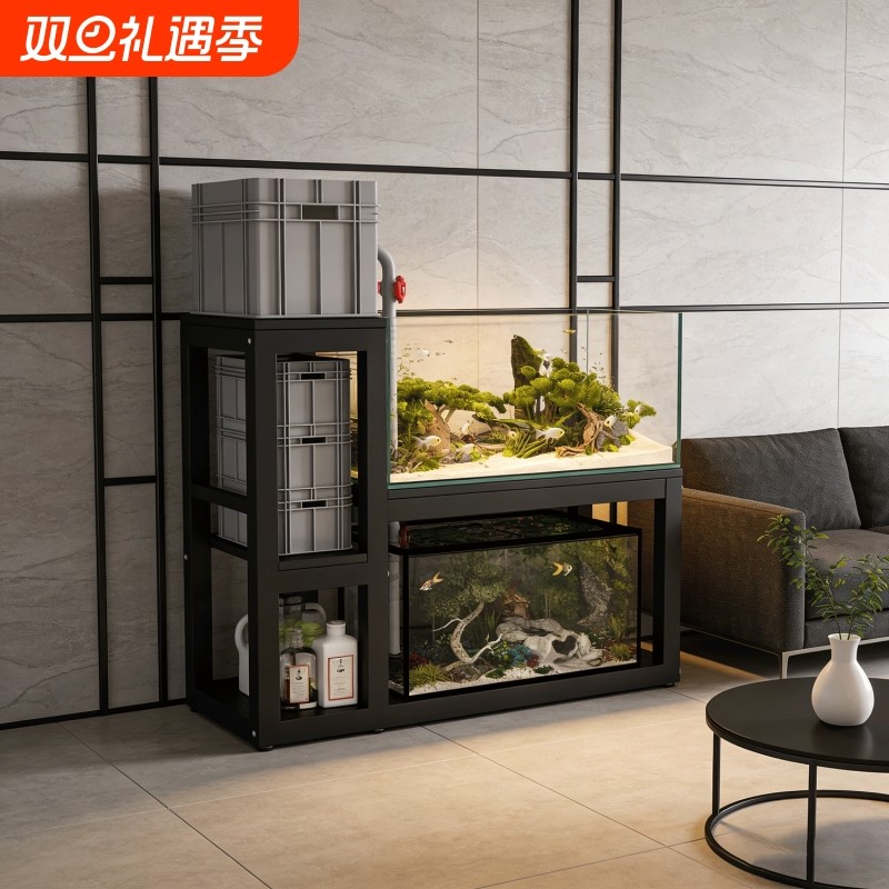 鱼缸架客厅家用加厚承重鱼缸架办公室组合鱼缸底座出租屋双层架子