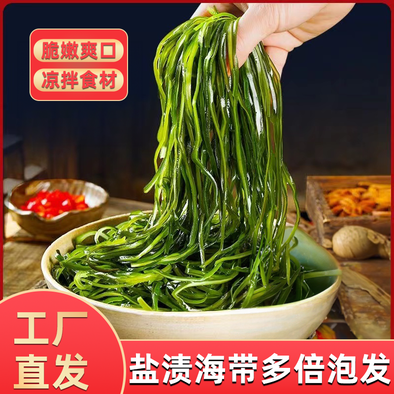 新鲜盐渍海带丝整箱批发商用家用非特级非干货厚凉拌海带长丝海带