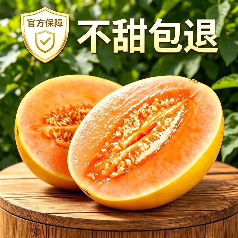 正宗黄河蜜瓜沙漠黄金脆香瓜现摘当季新鲜水果甜瓜哈密瓜整箱包邮