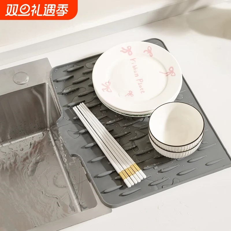 硅胶餐垫隔热垫沥水垫子防烫垫家用菜盘垫碗垫子台面厨房垫水槽