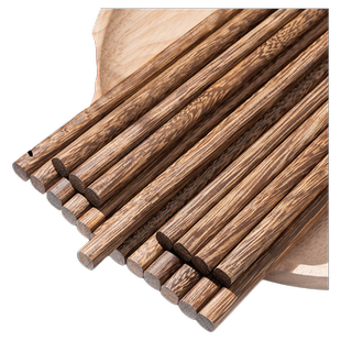 炊大皇筷子家用实木餐具鸡翅木抗菌防霉加长防滑2024新款无漆不同