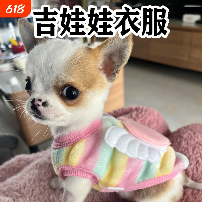 吉娃娃衣服超小体狗狗秋冬天加厚保暖防脏小型犬幼犬服饰宠物用品
