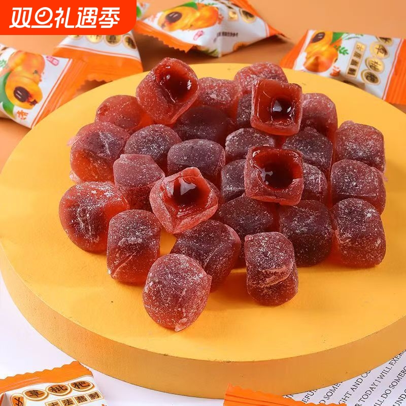 甘草枇杷膏爆浆夹心软糖清凉润喉休闲小零食糖果喜糖批发喉咙嗓子