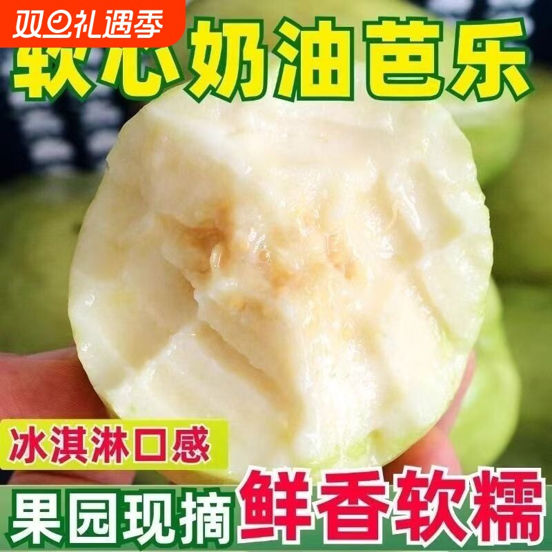 福建软糯软心芭乐5斤水果漳州当季奶油软白番石榴应季新鲜巴乐果
