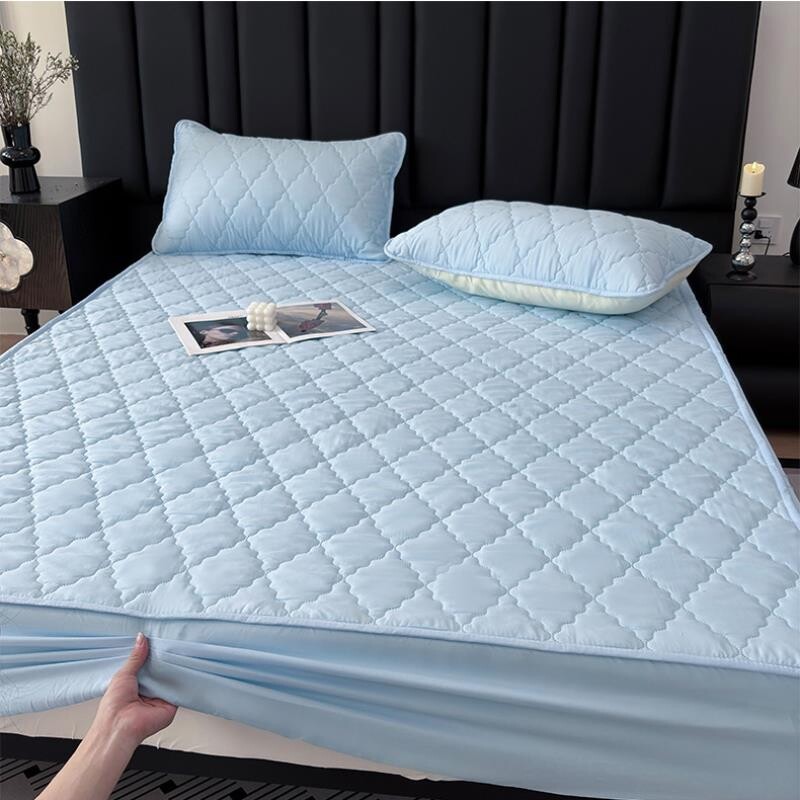跨境水洗棉床笠五星级酒店防水夹棉床笠加高加厚床垫保护罩子床罩