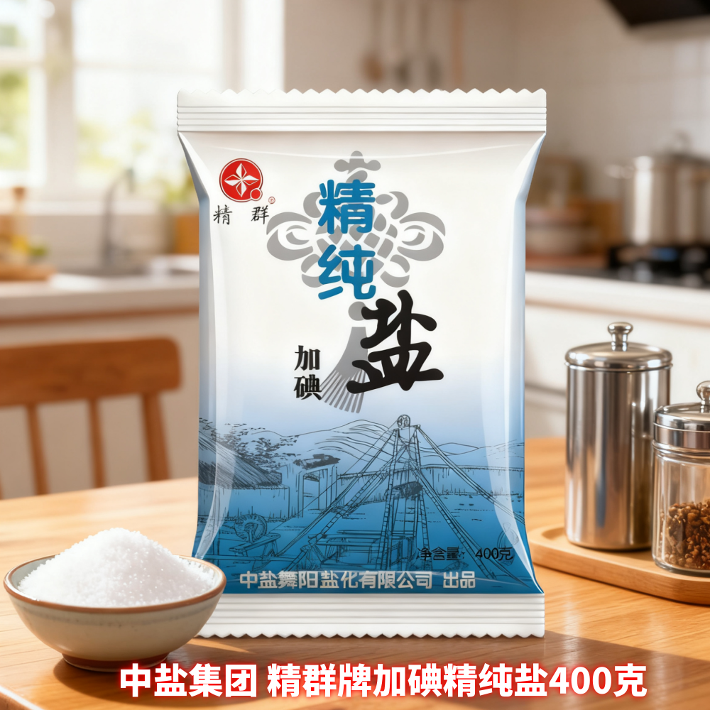 中盐精制盐家庭食用盐细盐一整箱