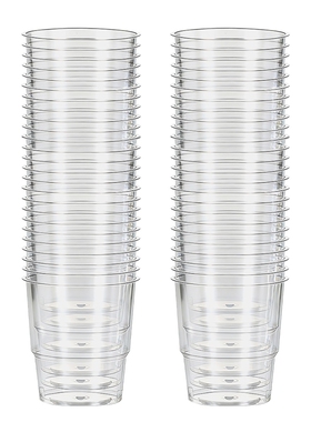 【50只装】家用一次性杯子软塑料杯PP材质航空杯透明泡茶杯