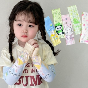 儿童防晒冰袖男童女童夏季冰丝袖套手袖透气运动骑行袖口螺纹夏日