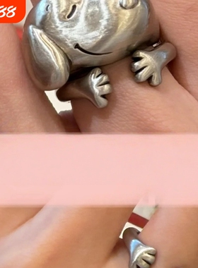 可爱史努比手手戒指漫画周边个性高级感卡通精致甜美气质设计指环