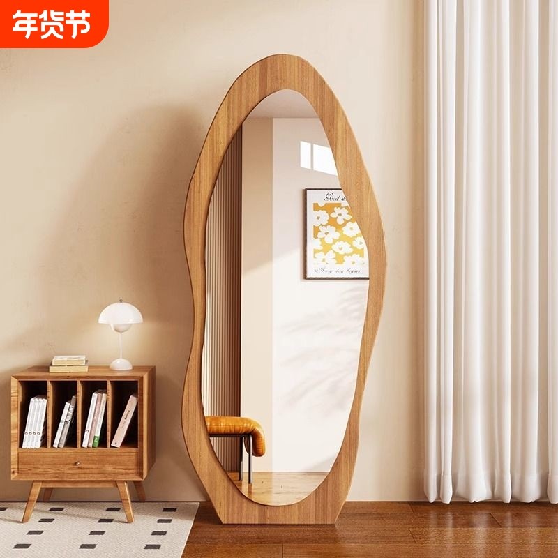 中古壁挂全身镜家用入户装饰穿衣镜贴墙试衣镜复古落地大镜子挂墙,住宅家具,穿衣镜,淘宝优惠券,粉丝福利购,淘宝优惠卷