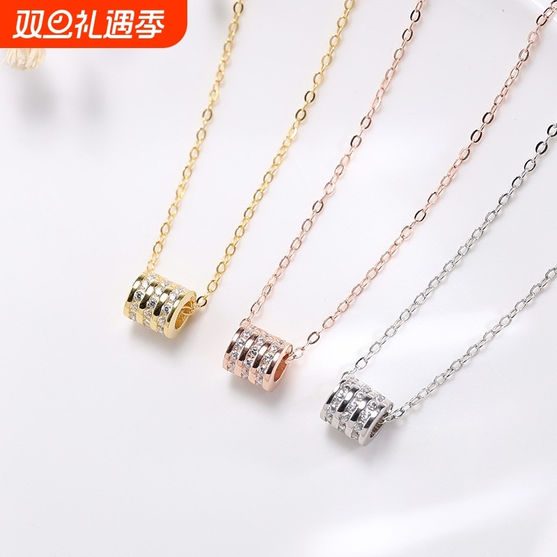 万盈首饰小蛮腰项链女S925纯银简约吊坠时尚同款个性轻奢饰品批发