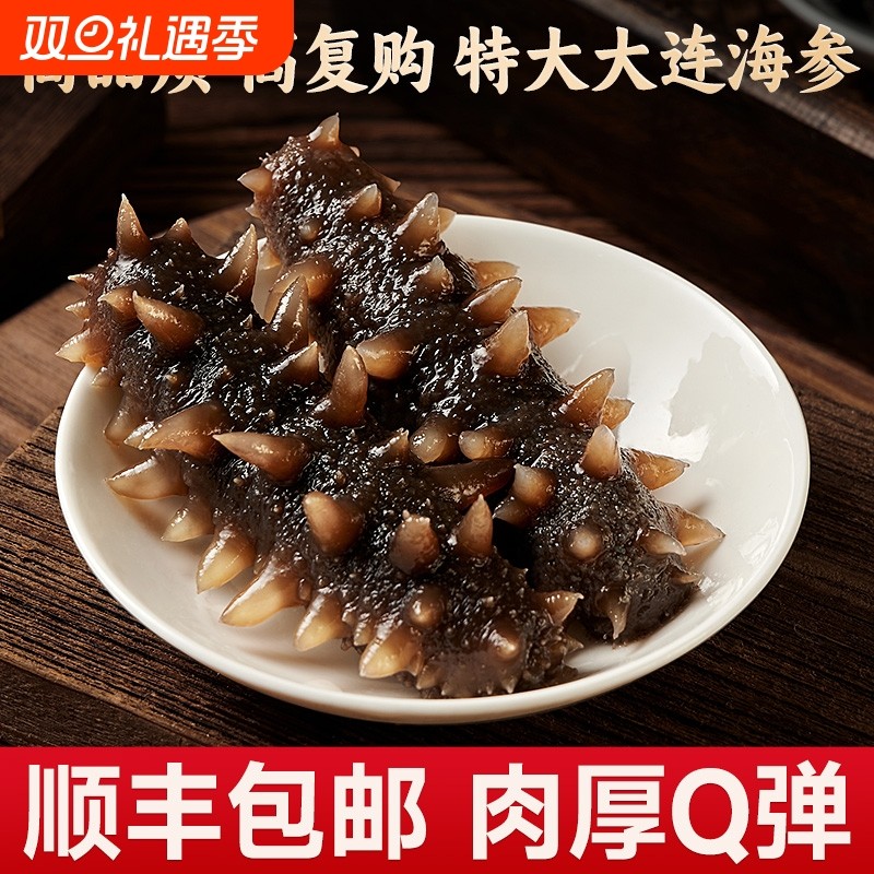 大连即食海参即食鲜活辽参非干海叁海生叁孕妇6年75%固形物