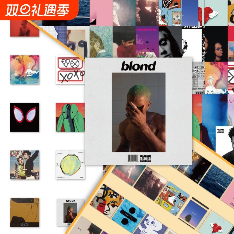 欧美歌手专辑封面贴纸欧美风高级ins风打包素材手机壳手账行李箱装