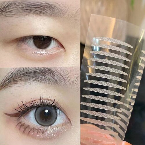 T双眼皮贴/哑光A1pn0-双眼皮贴女网纹细长款眼部美目贴美妆工具