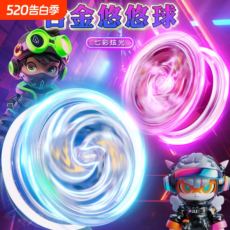 新款发光悠悠球儿童入门溜溜球自动回旋yoyo球遛遛女孩网红小学生