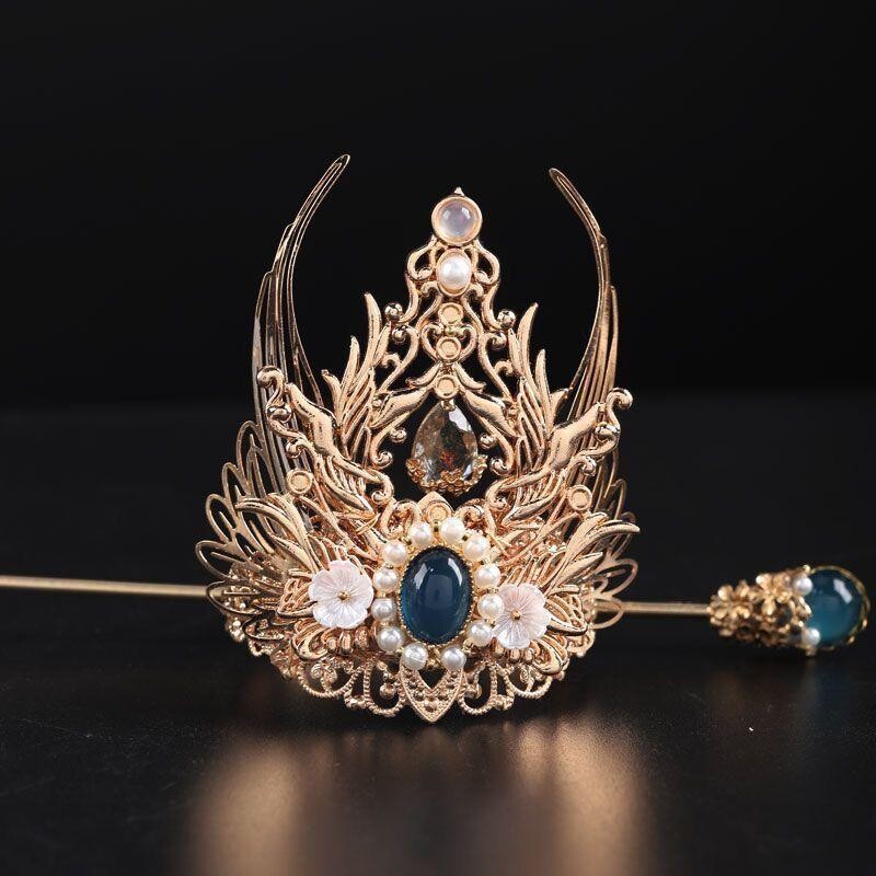 古装汉服男士古风发冠男女头冠日常cos头饰束发演出发簪发饰