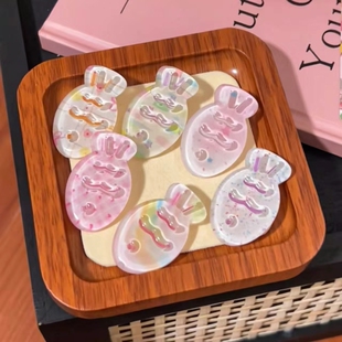 可爱图案清透发夹亮晶晶夏日清透小鱼刘海夹卡通百搭少女头饰女