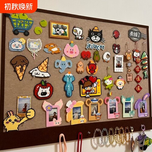 毛毡板照片墙背景板挂墙相片框