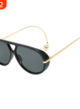 新款双梁蛤蟆太阳镜时尚飞行员墨镜户外开车垂钓防紫外线眼镜