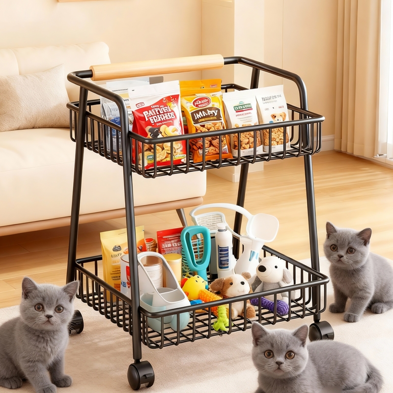 宠物用品置物架猫咪食堂收纳架