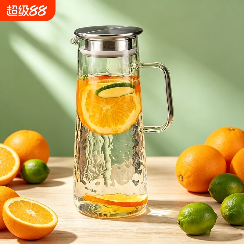 大容量冷水壶家用玻璃储水壶泡茶凉水凉白开壶果茶饮料果汁茶水壶