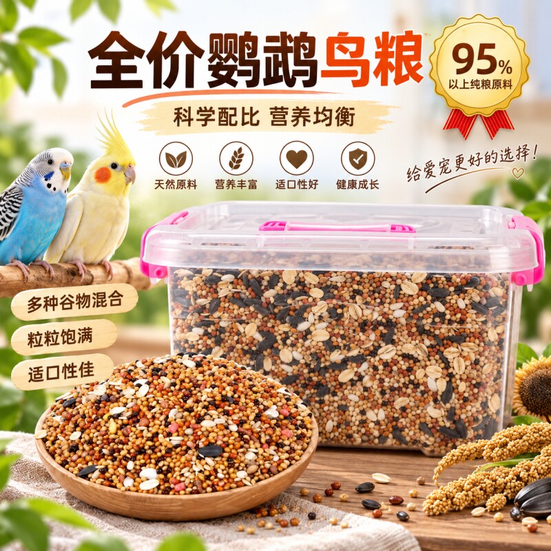 【全网热销】100w+鹦鹉饲料										