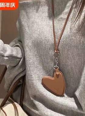 简约ins皮质爱心小包配饰
