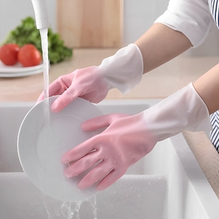 洗碗手套女厨房专用乳胶橡胶耐用刷碗洗衣服胶皮家务清洁防水家用