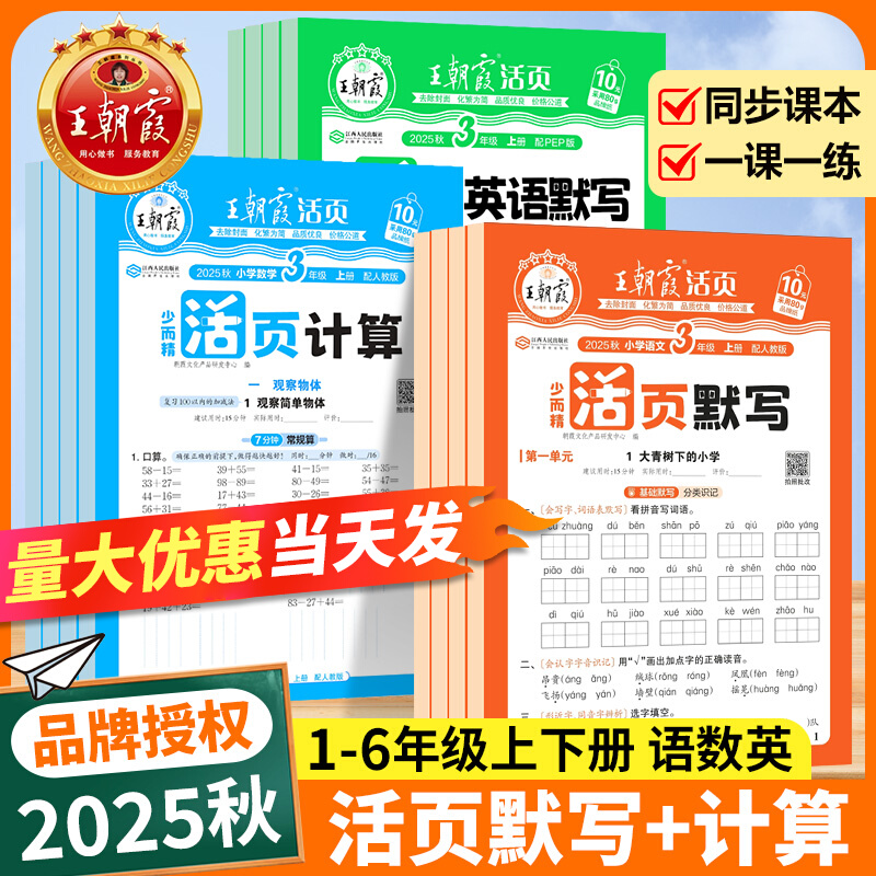 王朝霞活页默写活页计算人教版