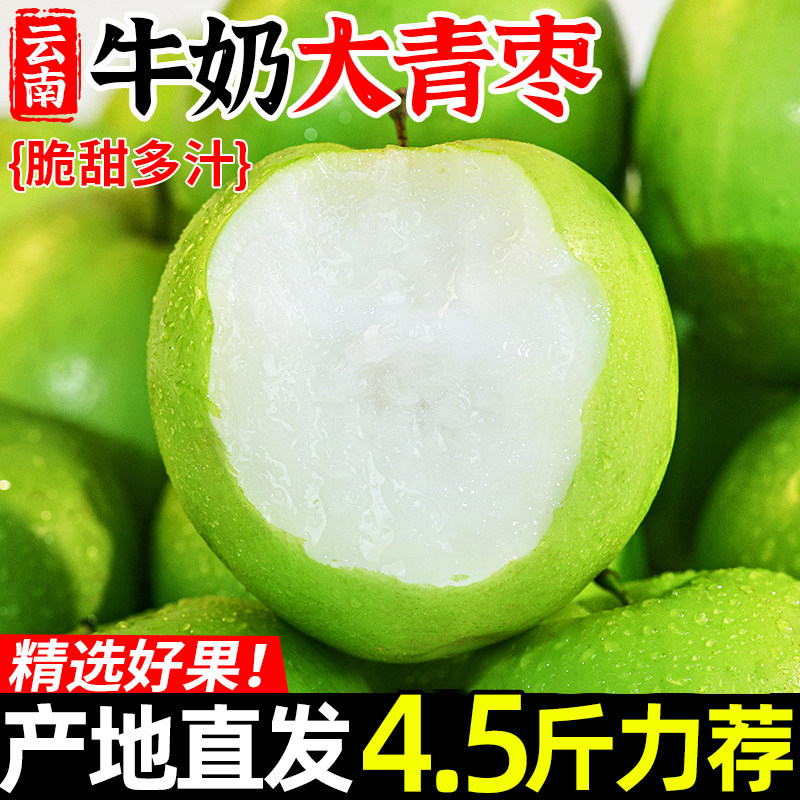 云南牛奶大青枣新鲜水果苹果枣子冬枣当季整箱奶油脆枣孕妇包邮