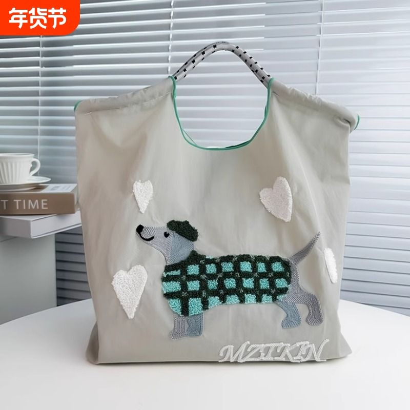 同款ball chain刺绣尼龙牛津布防水环保购物袋女士单肩斜挎手提包,箱包皮具/热销女包/男包,通用款女包,淘宝优惠券,粉丝福利购,淘宝优惠卷