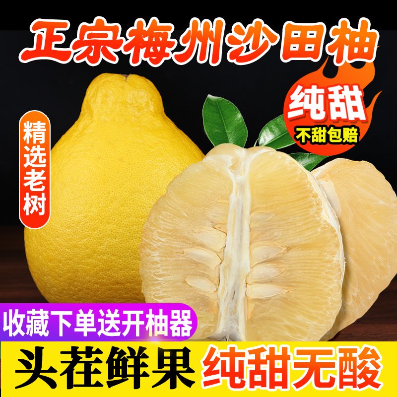 精选纯甜梅州沙田柚不好吃包赔