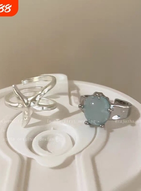 小众度假风时尚设计感可调节海星开口戒指女生食指戒海边百搭配饰