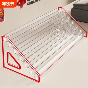彩票展示架体彩店刮刮卡摆放架中奖展示盒桌面阶梯式多层小卡架子